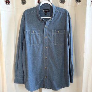 Alaskan Hard Gear Duluth Shirt Mens Blue Western Button Up XL Casual 19155x